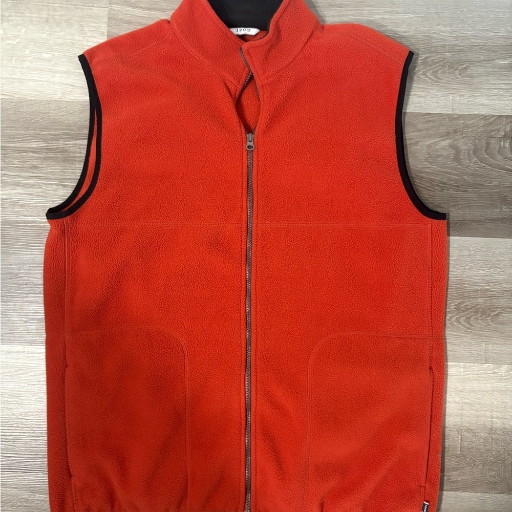 IZOD Men's burnt Orange Fleece Vest